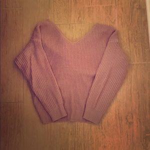 Twisted back sweater